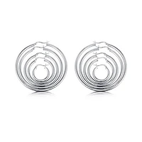 Sterling Silver Classic Hoop Box Set of 5