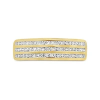 0.40CTW Diamond Three Row Band in 10K Yellow Gold