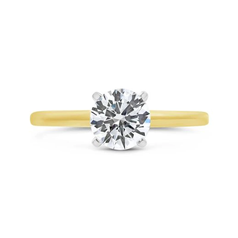 New Brilliance Lab Grown 1.00CT Diamond Solitaire Ring in 14K Yellow Gold
