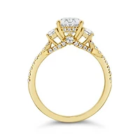 Jenny Packham Lab Grown 2.75CTW Oval Shaped Diamond Bridal Ring 18K Yellow Gold