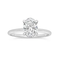 New Brilliance Lab Grown 1.57CTW Oval Diamond Solitaire Ring in 14K White Gold