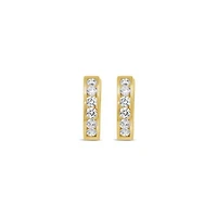 New Brilliance Lab Grown 1.00CTW Diamond Hoop Earrings in 10K Yellow Gold
