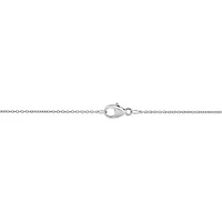 0.10CTW Three Stone Diamond Necklace in 10K White Gold