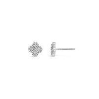 10K White Gold 0.30CTW Diamond Fashion Stud Earrings