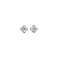 10K White Gold 0.30CTW Diamond Fashion Stud Earrings