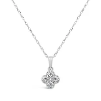 10K White Gold 0.20CTW Diamond Pendant