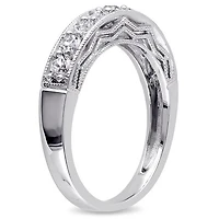 Julianna B Sterling Silver Created White Sapphire Anniversary Band