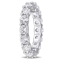 Julianna B Sterling Silver Created White Sapphire Eternity Ring