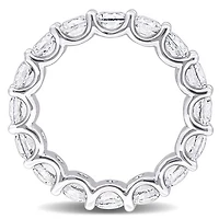 Julianna B Sterling Silver Created White Sapphire Eternity Ring