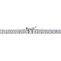 Julianna B Sterling Silver Created White Sapphire Tennis Bracelet Necklace Set