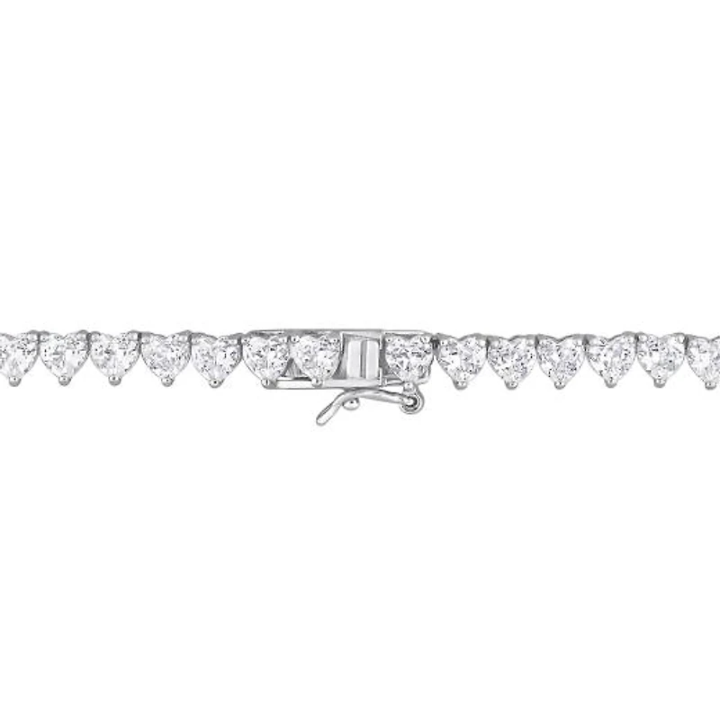Julianna B Sterling Silver Created White Sapphire 18.5" Necklace
