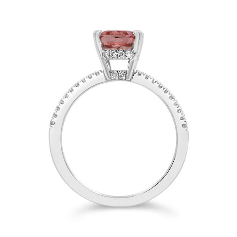 New Brilliance Lab Grown 2.25CTW Pink & White Diamond Ring in 14K White Gold