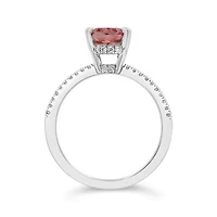 New Brilliance Lab Grown 2.25CTW Pink & White Diamond Ring in 14K White Gold