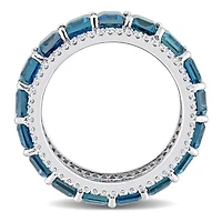 Julianna B 14K White Gold London Blue Topaz & Diamond Ring