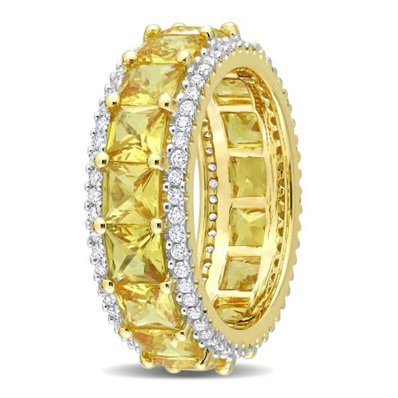 Julianna B 14K Yellow Gold Sapphire & Diamond Eternity Ring