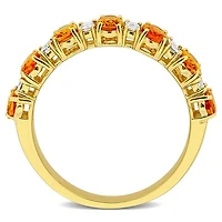 Julianna B 14K Yellow Gold Sapphire & Diamond Anniversary Ring