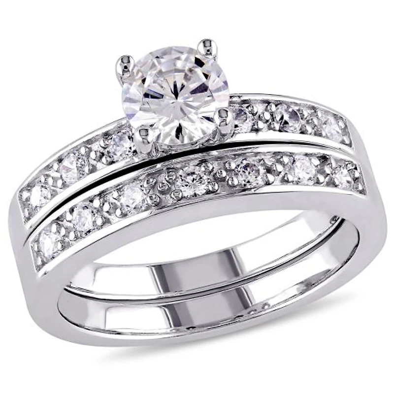Julianna B Sterling Silver Cubic Zirconia Bridal Set