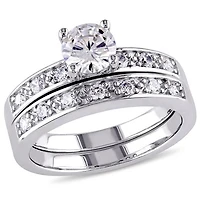 Julianna B Sterling Silver Cubic Zirconia Bridal Set