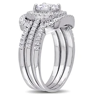Julianna B Sterling Silver Cubic Zirconia Bridal Set