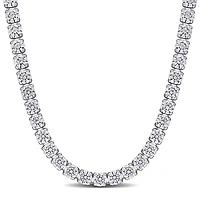 Julianna B Sterling Silver Cubic Zirconia Necklace 17" + 2" Extender