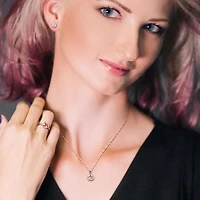 JULIANNA B 10K Rose Gold Morganite & Diamond Ring Earring Pendant Set