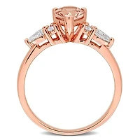 JULIANNA B 14K Rose Gold Morganite & Diamond Engagement Ring