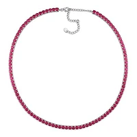 Julianna B Sterling Silver Created Ruby 17" Necklace