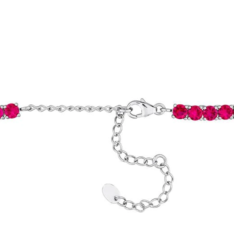 Julianna B Sterling Silver Created Ruby 17" Necklace