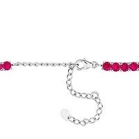 Julianna B Sterling Silver Created Ruby 17" Necklace