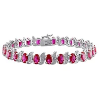 JULIANNA B Sterling Silver Created Ruby 7" Bracelet