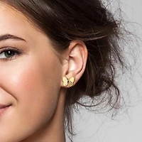 Julianna B Yellow Plated Sterling Silver Amethyst Butterfly Earrings