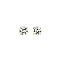 New Brilliance Lab Grown 2.00CTW Diamond Stud Earrings 14K Yellow Gold