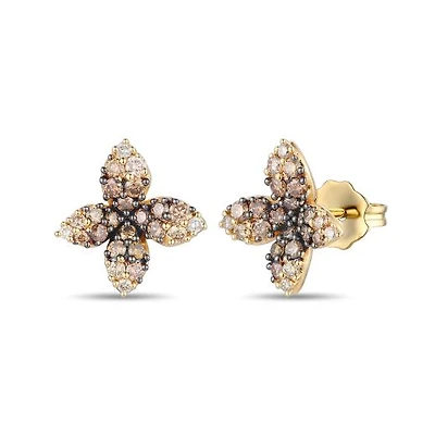 Le Vian 14K Honey Gold 0.58CTW Chocolate Ombre Diamond Earrings