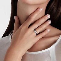 Julianna B 10K White Gold Sapphire & Diamond Anniversary Ring