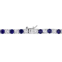 Julianna B Sterling Silver Created Blue & Created White Sapphire Set