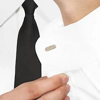 Julianna B Yellow Plated Sterling Silver White Sapphire Cufflinks