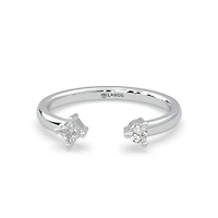 Lands Collection Modern Electrum Canadian 0.12CTW Diamond Fashion Ring Size 8