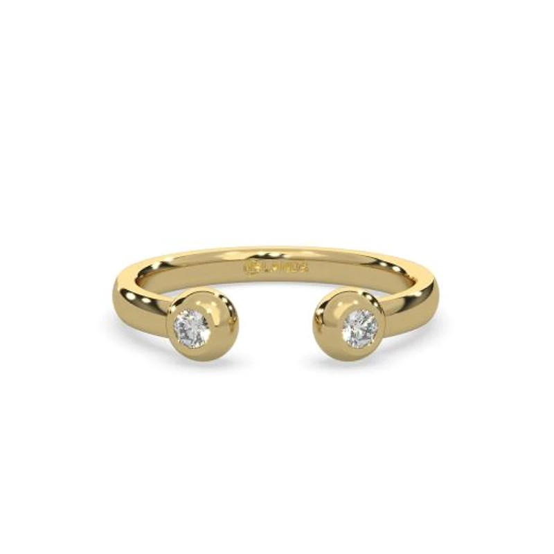 Lands Collection Modern Electrum Canadian Diamond Fashion Ring Size 6