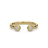 Lands Collection Modern Electrum Canadian Diamond Fashion Ring Size 6