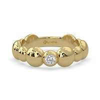 Lands Collection Modern Electrum Canadian Diamond Fashion Ring Size 6.5