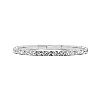 New Brilliance 5.00CTW Lab Grown Diamond Flexible Bangle in 10K White Gold