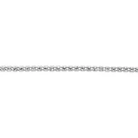 Sterling Silver 18" 2mm Ice Cube Link Chain