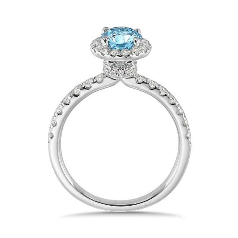 New Brilliance Lab Grown 1.26CTW & White Diamond Ring in 14K White Gold