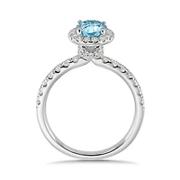 New Brilliance Lab Grown 1.26CTW & White Diamond Ring in 14K White Gold