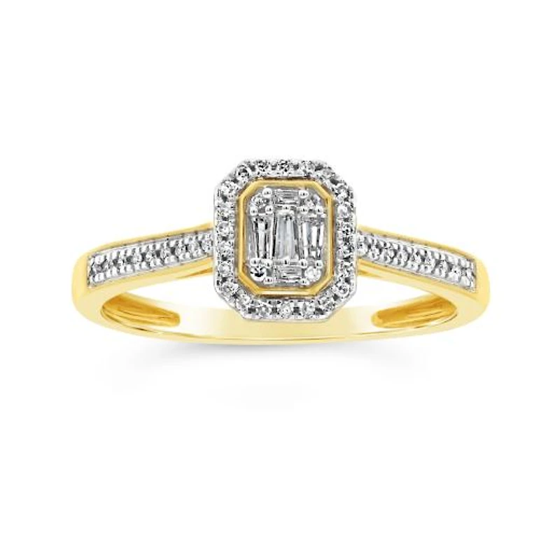 0.15CTW Diamond Promise Ring in 10K Yellow Gold