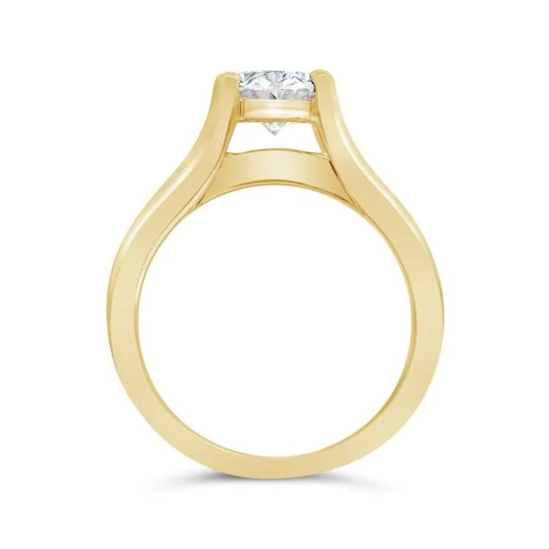 New Brilliance Lab Grown 2.00CTW Oval Cut Diamond Bridal Ring in 14K Yellow Gold