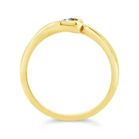 Diamond Heart Promise Ring in 10K Yellow Gold