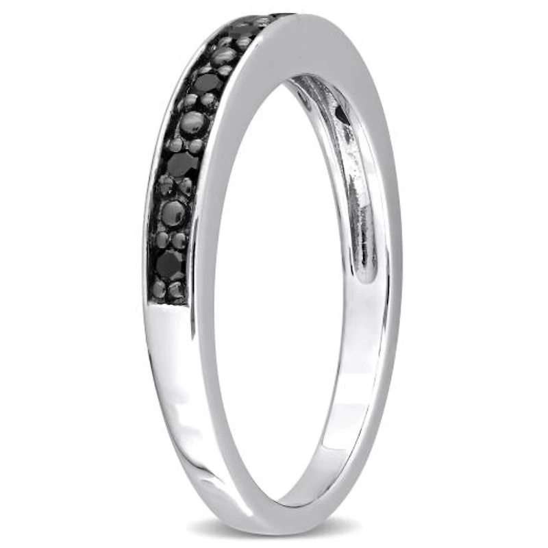 Julianna B 0.12CTW Black Diamond Band Sterling Silver