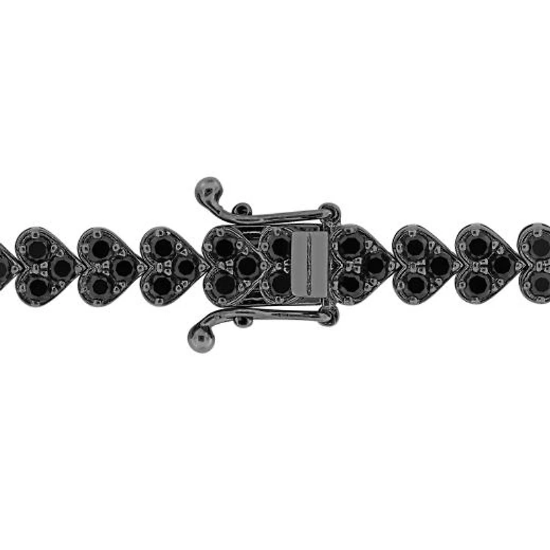 Julianna B 5.40CTW Black Diamond Tennis Bracelet in 14K Black Plated Gold