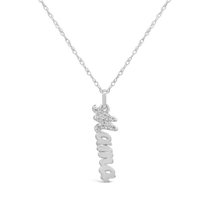 Diamond Mama Pendant in Sterling Silver